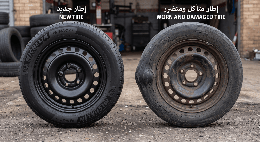 تغيير كفرات السيارة